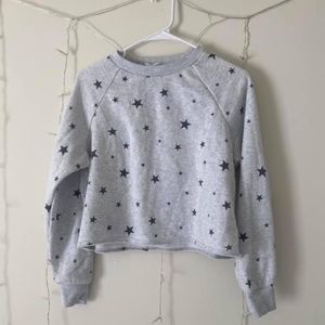 Star cropped Crewneck